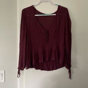 AE Maroon Dotted Shirt